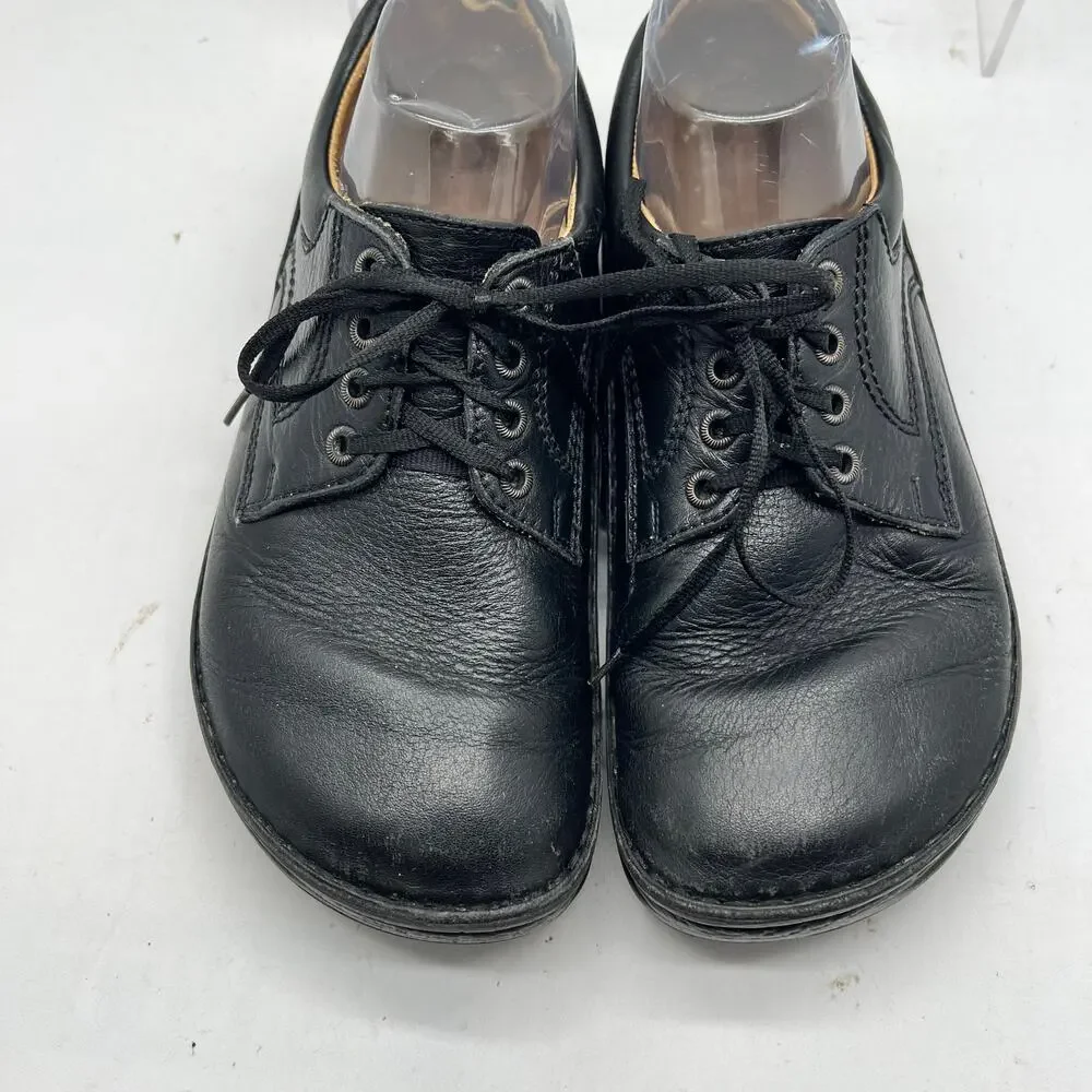 Birkenstock Shoes Mens 7 Womens 9 Oxford Black Leather Lace Up Casual Comfort